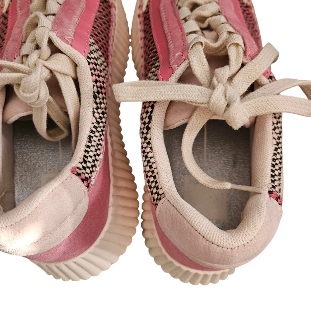 Dolce Vita Dolen Pink Platform Lace Up Sneakers Size 8 - Picture 7 of 7